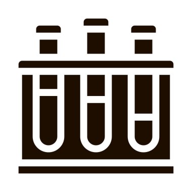 Patojen Analiz Vektörü İmza Simgesi olan şişe. Kan Piktogramında Tıbbi Patojen Bakterisi. Kimyasal Mikrop Tipi Mikroorganizma Bileşik Tek Krom İllüstrasyonu