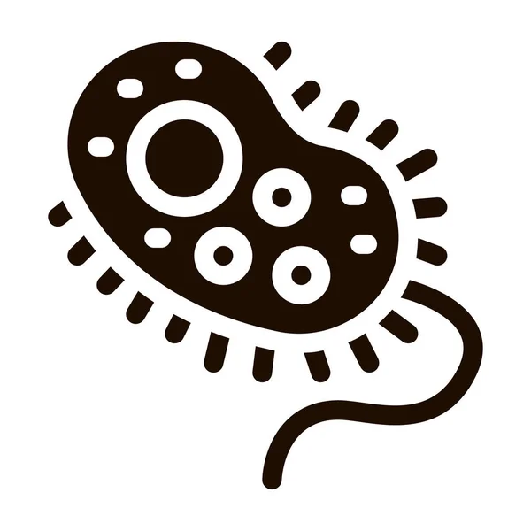 Peligroso Bacillus Bacteria Vector Icon Virus Advertencia Micro Organismo Bacterias — Archivo Imágenes Vectoriales