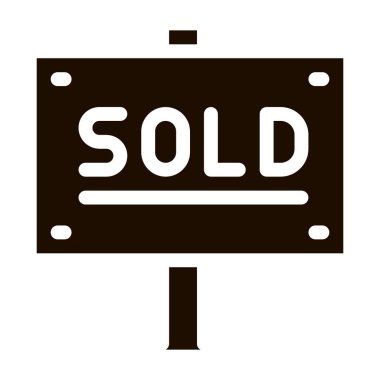 Emlak satışı için Tablet Vektör Simgesi. Duyuru Tableti Konut Piyasası Malzemeleri Pictogramı Satıldı. Kirala veya Satın Al Apartmanı, Bina, Garaj Katılımı Çizimi