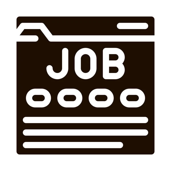 Business Web Site Resource Job Hunting Glyphen Symbol Jagd Auf — Stockvektor