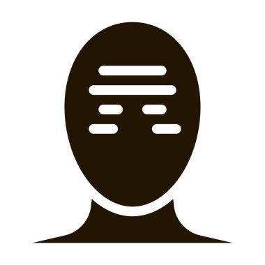 Gerilim Bantlı Kafa Sıkma Baş Ağrısı simgesi. Tansiyon, küme, migren ve stres belirtileri. İnsan Sağlığı Tek Renkli Çizim