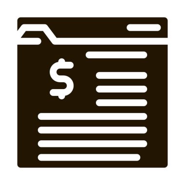 Dolar İşareti sembollü Finansal Web Sitesi. Akıllı Telefon Görüntüleme ve Büyüteç 'e Dolar Parası, Mali Muhasebe Pictogramı. Monokrom İllüstrasyonu