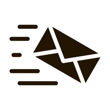 Posta Mektubu Taşımacılık Şirketi Simge Vektörü. Contour Illustration