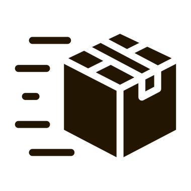 Kare Kutu Posta Taşımacılık Şirketi Simge Vektörü. Contour Illustration