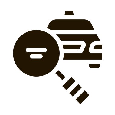 Taksi Araması Çevrimiçi Simge Vektörü. Contour Illustration