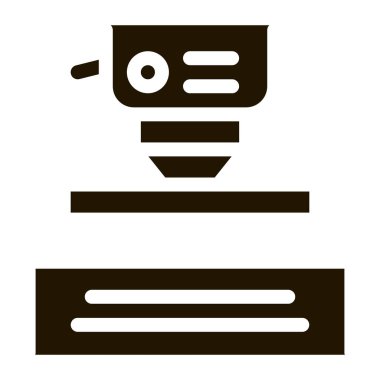 Endüstriyel Metalurjik Simge Vektörü. Contour Illustration