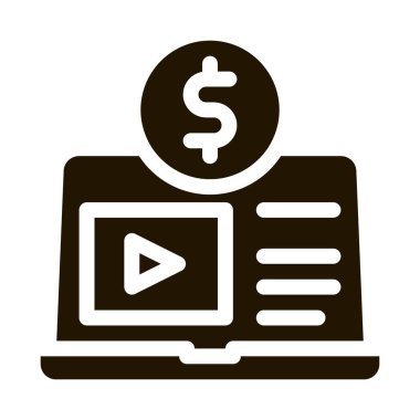 Oyuncu Bahisleri ve Kumar Simgesi Vektörü olan bir dizüstü bilgisayar. Contour Illustration