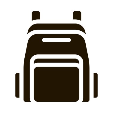 Sırt çantası sembolü vektörü. Sırt çantası işareti. izole edilmiş sembol çizimi