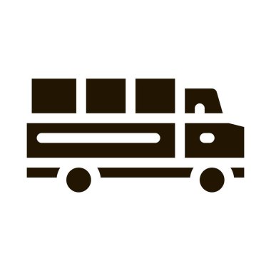 Kamyon sembolü vektörü. Kamyon tabelası. izole edilmiş sembol çizimi