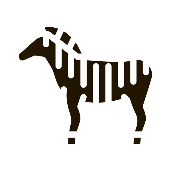 Ikonový Vektor Zebry Zebří Znak Izolovaný Symbol Ilustrace — Stockový vektor