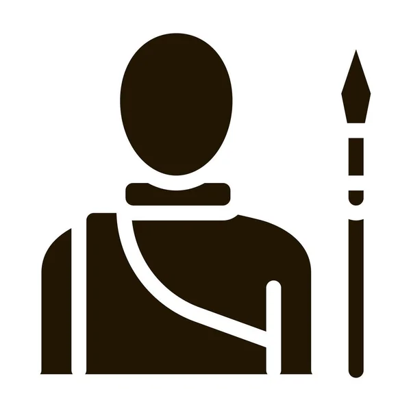 Hunter Glyph Icon Vector Hunter Sign Isolated Symbol Illustration — Stock Vector