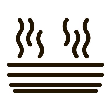 Buharlaşma sembolü vektörü. Buharlaşma işareti. izole edilmiş sembol çizimi