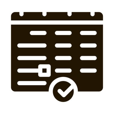 Takvim Simgesi Vektör Kabartması