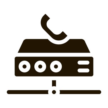 Dijital Telekomünikasyon Simgesi Vektör Çizimi