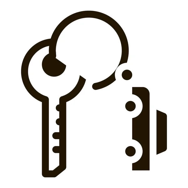 Car Keys Icon Vector Glyph Illustration — Stock Vector