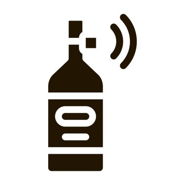 Sinyal sensör sembol vektörlü içecek şişesi. Sinyal Algılayıcı İşaretli İçecek Şişesi. izole edilmiş sembol çizimi