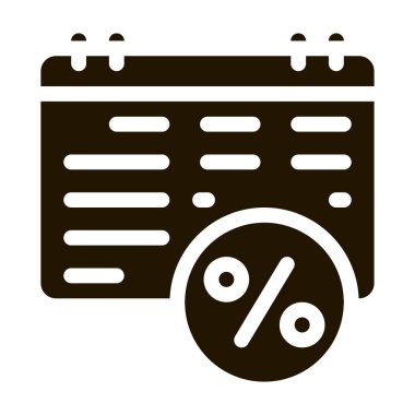 Maaş takvimi zamanlaması simge vektörü. Maaş Takvimi Zamanlama İşareti. izole edilmiş sembol çizimi