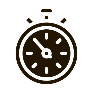 Rekabet Sport Stopwatch glyph simge vektörü. Yarışma Sport Sttopwatch tabelası. izole edilmiş sembol çizimi