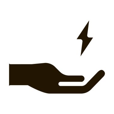 Güçlü Kişi Enerjisi sembol vektörü. Güçlü İnsan Enerji İşareti. izole edilmiş sembol çizimi