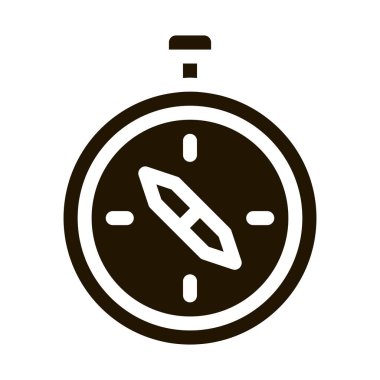 Turist pusulası simge simgesi vektörü. Turist pusulası tabelası. izole edilmiş sembol çizimi