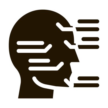 Yüz Enjeksiyonu Siteleri sembol vektörü. Yüz Enjeksiyon Alanı İşareti. izole edilmiş sembol çizimi