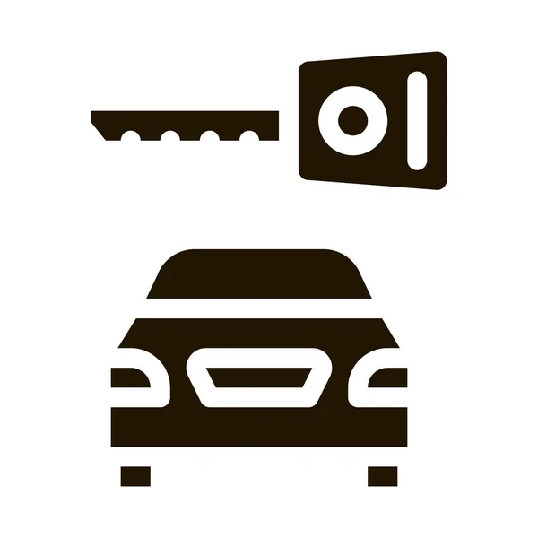 Вектор Иконки Ключа Безопасности Автомобиля Ключ Сейфа Изолированная Иллюстрация Символов — стоковый вектор