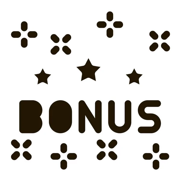 Bonus Star Logo Vector Icono Glifo Bono Star Logo Sign — Vector de stock