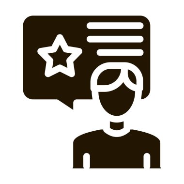 Man Bonus Danışman glyph ikon vektörü. Man Bonus Danışman İşareti. izole edilmiş sembol çizimi