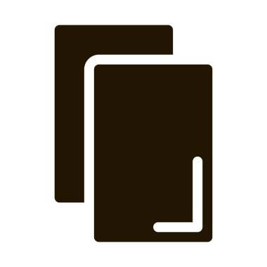 Kart Bildirimi veya glifin simge vektörünü kaldır. Kartlar Bildir ya da Kaldır İşareti. izole edilmiş sembol çizimi