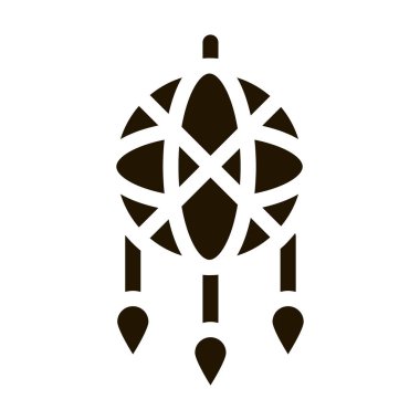 Dekoratif Rüya Yakalayıcı sembol vektörü. Dekoratif Düş Yakalayıcı İşareti. izole edilmiş sembol çizimi