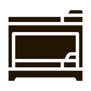 Ranza Yatağı Uyku Zamanı sembolü vektörü. Ranza Yatma Zamanı İşareti. izole edilmiş sembol çizimi