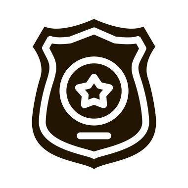 Polis Memuru Rozet sembolü vektörü. Polis Memuru Rozeti. izole edilmiş sembol çizimi