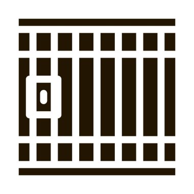 Polis Hapishane Kapısı sembol vektörü. Polis Hapishane Bar tabelası. izole edilmiş sembol çizimi