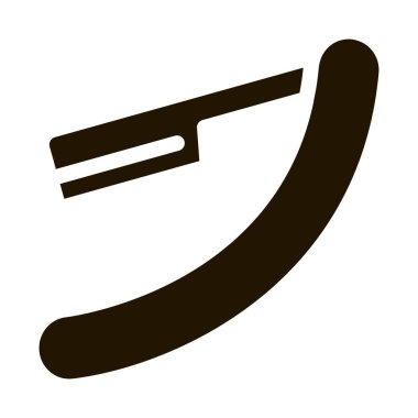 Klasik Dangerous Razor sembolü vektörü. Klasik Tehlikeli Ustura İşareti. izole edilmiş sembol çizimi