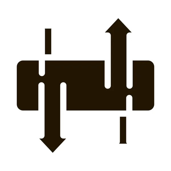 Matratze Ventilation Glyphen Symbol Vektor Matratze Belüftungszeichen Vorhanden Isolierte Symbolillustration — Stockvektor