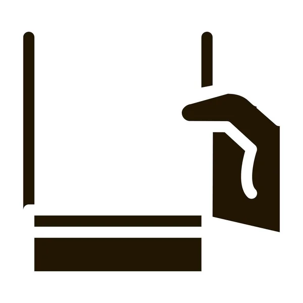 Χέρι Κρατήστε Ύφασμα Χαρτοπετσέτα Glyph Διάνυσμα Εικονίδιο Hand Hold Ύφασμα — Διανυσματικό Αρχείο