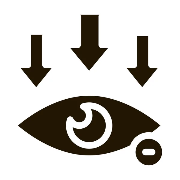 Eye Arrows Vetor Ícone Glifo Visão Sinal Visão Olhos Setas —  Vetores de Stock
