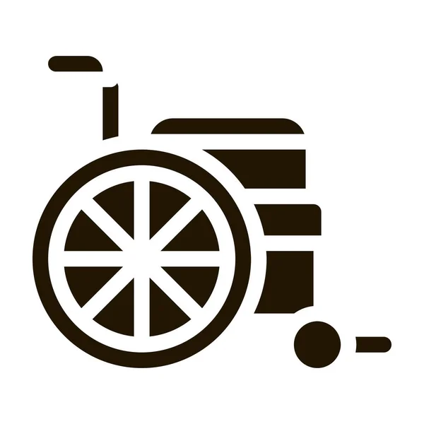 Wheelchair Equipment Glyph Icon Vector Wheelchair Equipment Sign Isolated Symbol — Stock Vector
