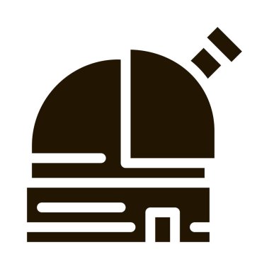 Gözlemevi Teleskop sembol vektörü. Gözlemevi Teleskop İşareti. izole edilmiş sembol çizimi