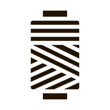 İplik Bobbin sembol vektörü. İplik Bobbin İşareti. izole edilmiş sembol çizimi