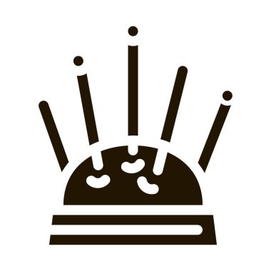 İğne Yastık sembolü vektörü. İğne Yastık İşareti. izole edilmiş sembol çizimi