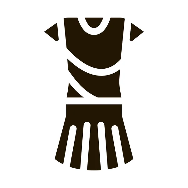 Woman Tennis Suit Glyph Icon Vector Жіночий Тенісний Напис Ізольований — стоковий вектор