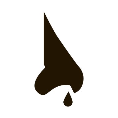 Koşan Burun sembolü vektörü. Koşan Burun İşareti. izole edilmiş sembol çizimi