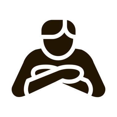 Soğuk kabartma ikon vektörlü insan. Soğuk İşaretli İnsan. izole edilmiş sembol çizimi