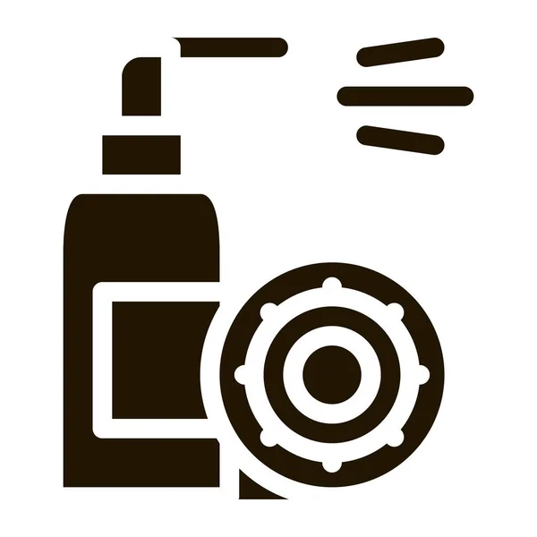 Ikonový Vektor Man Toilet Glyph Muž Toaletní Značka Izolovaný Symbol — Stockový vektor