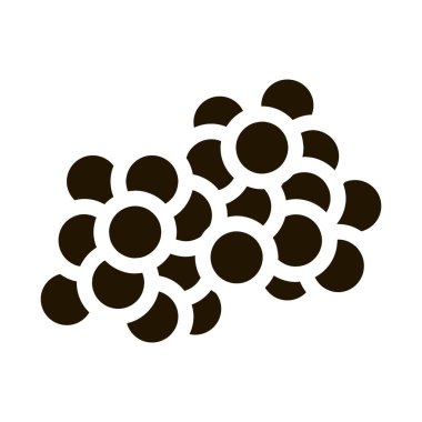 Taze havyar yumurta kabartma ikonu vektörü. Taze Havyar Yumurta İşareti. izole edilmiş sembol çizimi