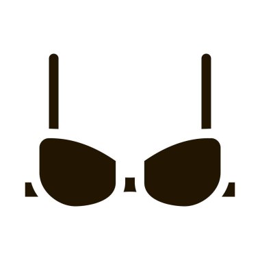 Yastıklı sütyen sembolü vektörü. Yastıklı Sütyen İşareti. izole edilmiş sembol çizimi