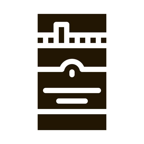 Illustrazione del glifo vettoriale delle sigarette icona — Vettoriale Stock