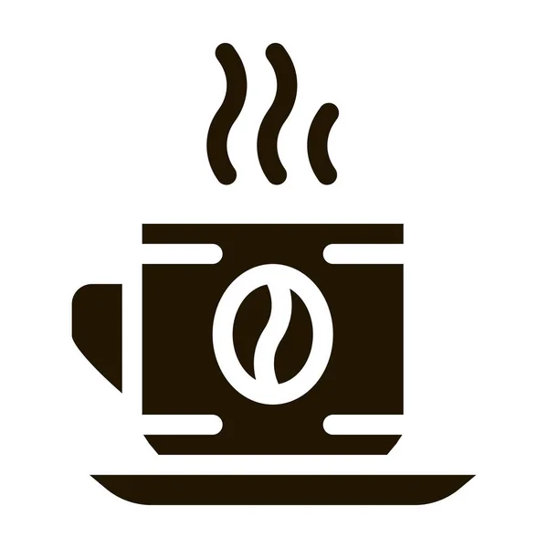 Kawa filiżanka Pij Ikona wektor Ilustracja glif — Wektor stockowy