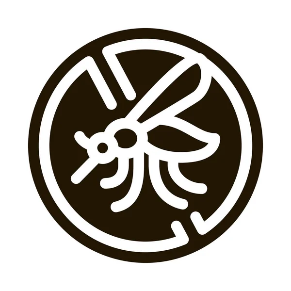 Illustration vectorielle de glyphe d'icône anti-moustique — Image vectorielle